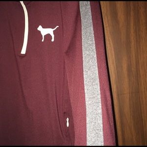 PINK ultimate half zip top